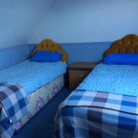 Twin room at Victoria Cottage. Moray Coast, Scotland.