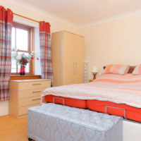 Moray Coast. Holiday accommodation. Double bedroom at Pulteney Cottage.