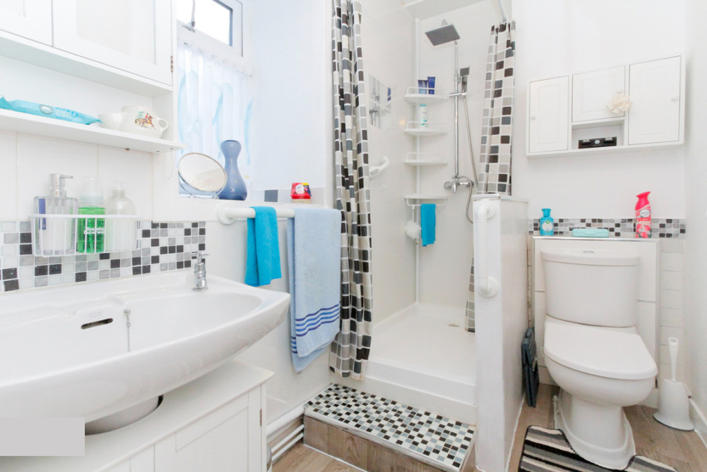 The bathroom at Pulteney Cottage. Portknockie, Moray Coast, Scotland.