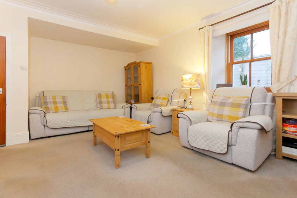 Living room at Pulteney Cottage. Moray Coast, Scotland.